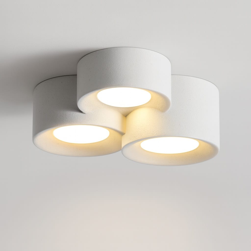 Sofello Plafonnier LED cylindrique moderne noir ou blanc, 1, 2 ou 3 spots, pour salon, couloir et chambre