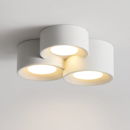 Sofello Plafonnier LED cylindrique moderne noir ou blanc, 1, 2 ou 3 spots, pour salon, couloir et chambre