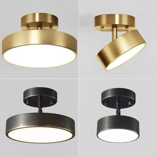 Sofello Plafonnier LED rond doré cuivré, design moderne, 15/20/30cm, pour chambre, salon et couloir