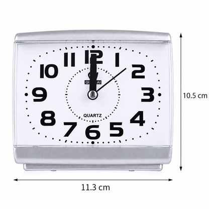 Sofello Réveil analogique quartz chiffres larges, noir ou blanc, réveil chambre bureau