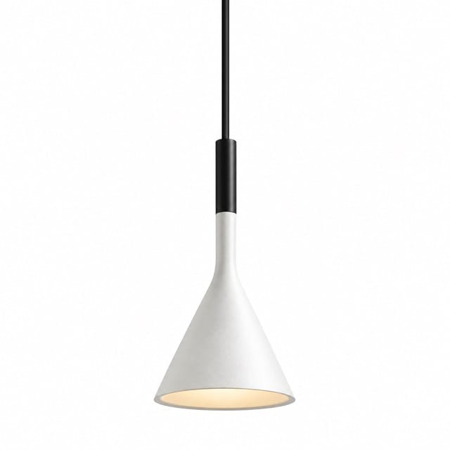 Sofello Suspension luminaire conique métal, style moderne, blanc et vert, pour cuisine et salle à manger
