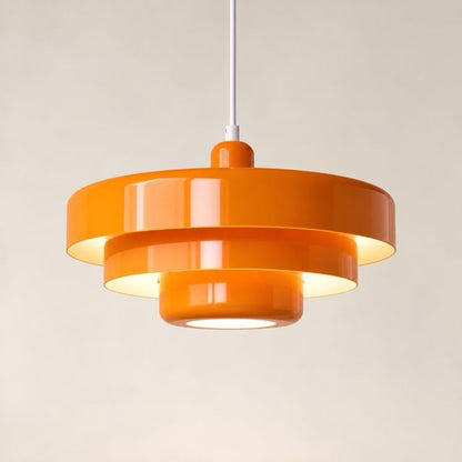 Sofello Suspension luminaire design colorée métal, orange/vert/blanc, salon salle à manger