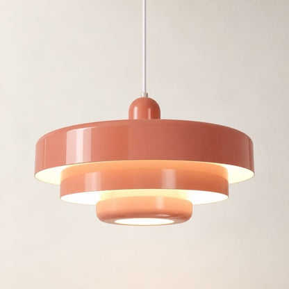 Sofello Suspension luminaire design colorée métal, orange/vert/blanc, salon salle à manger