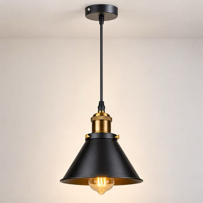 Sofello Suspension Luminaire Industrielle Vintage en Métal Noir, Blanc ou Terracotta pour Cuisine et Salon