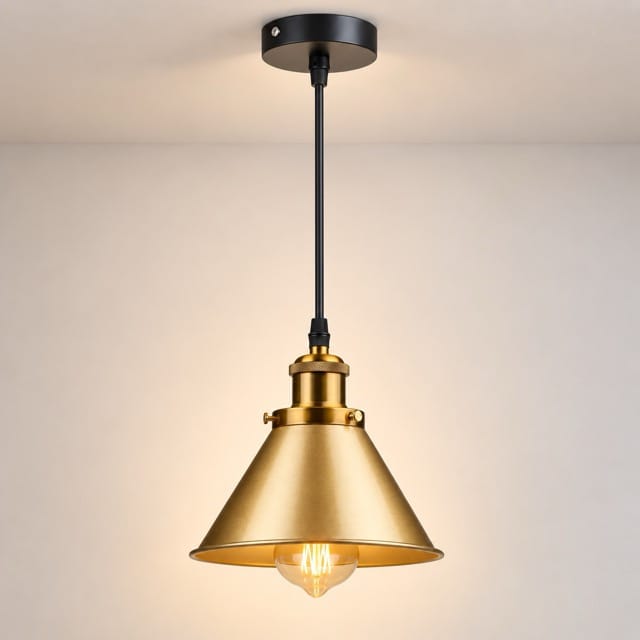 Sofello Suspension Luminaire Industrielle Vintage en Métal Noir, Blanc ou Terracotta pour Cuisine et Salon