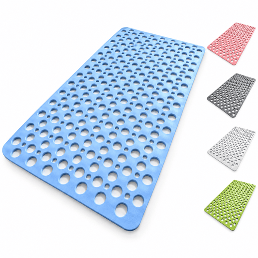 Sofello Tapis de douche antidérapant hygiénique deluxe avec trous de drainage et ventouses, pour douche et baignoire, 75x43cm